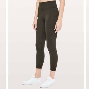 Lululemon In Movement 7/8 Tight Leggings *Everlux 25” (Dark Olive Size 2)